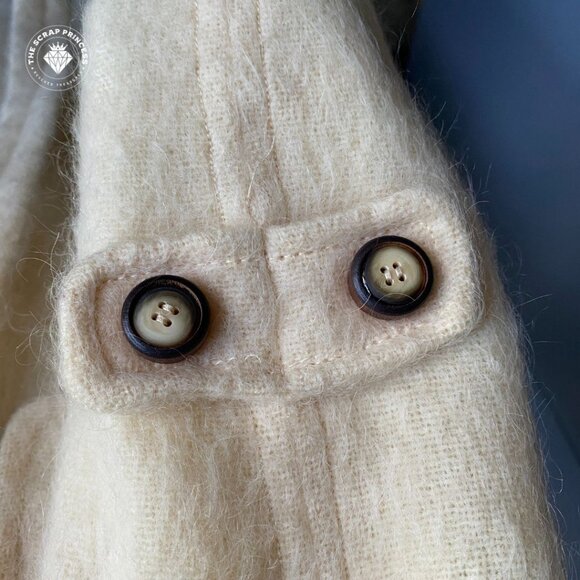 Vintage 1950s Cricket New York Mohair Wool Belted Trench Coat, Size 8 - Picture 5 of 12